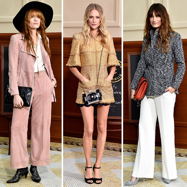 600x600, homepage image, florence welch, poppy delevingne, caroline de maigret, paris, fashion show, chanel, front row