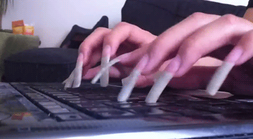 long nails, ladylike, gif
