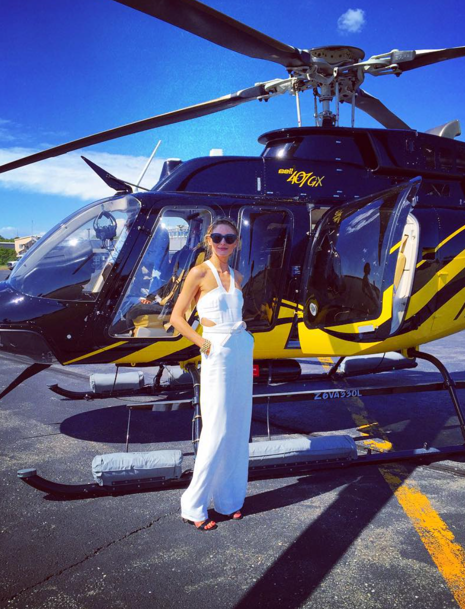 olivia palermo, tamara melon sinolo, elikoptero