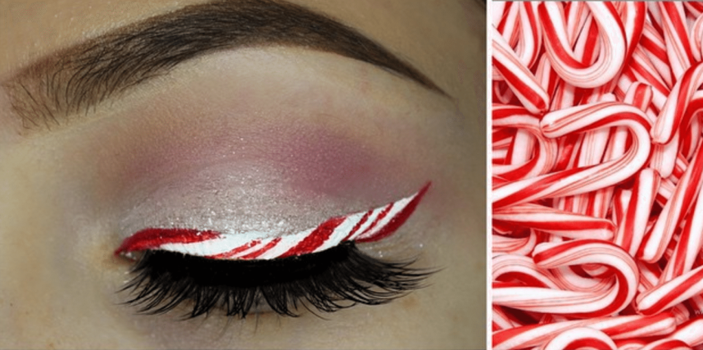 candy cane eyeliner