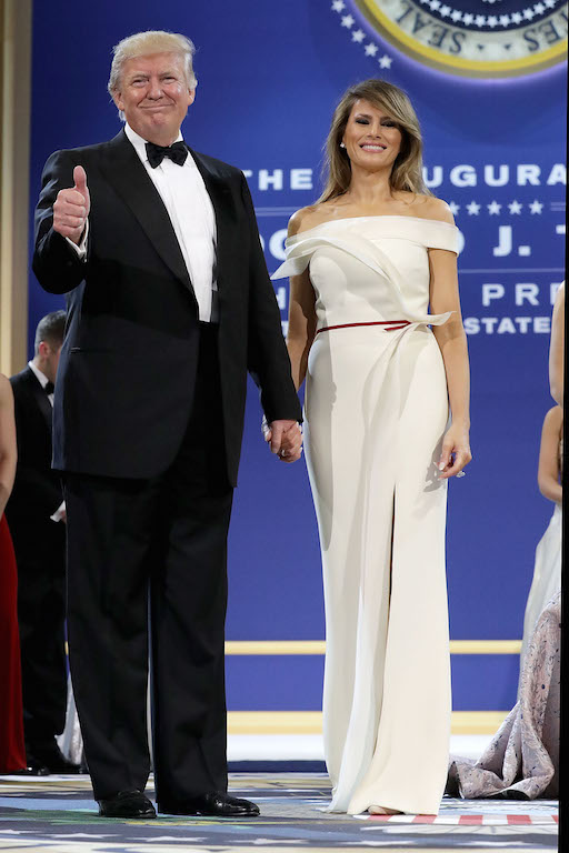 President Donald Trump Attends A Salute To Our Armed Services Ball