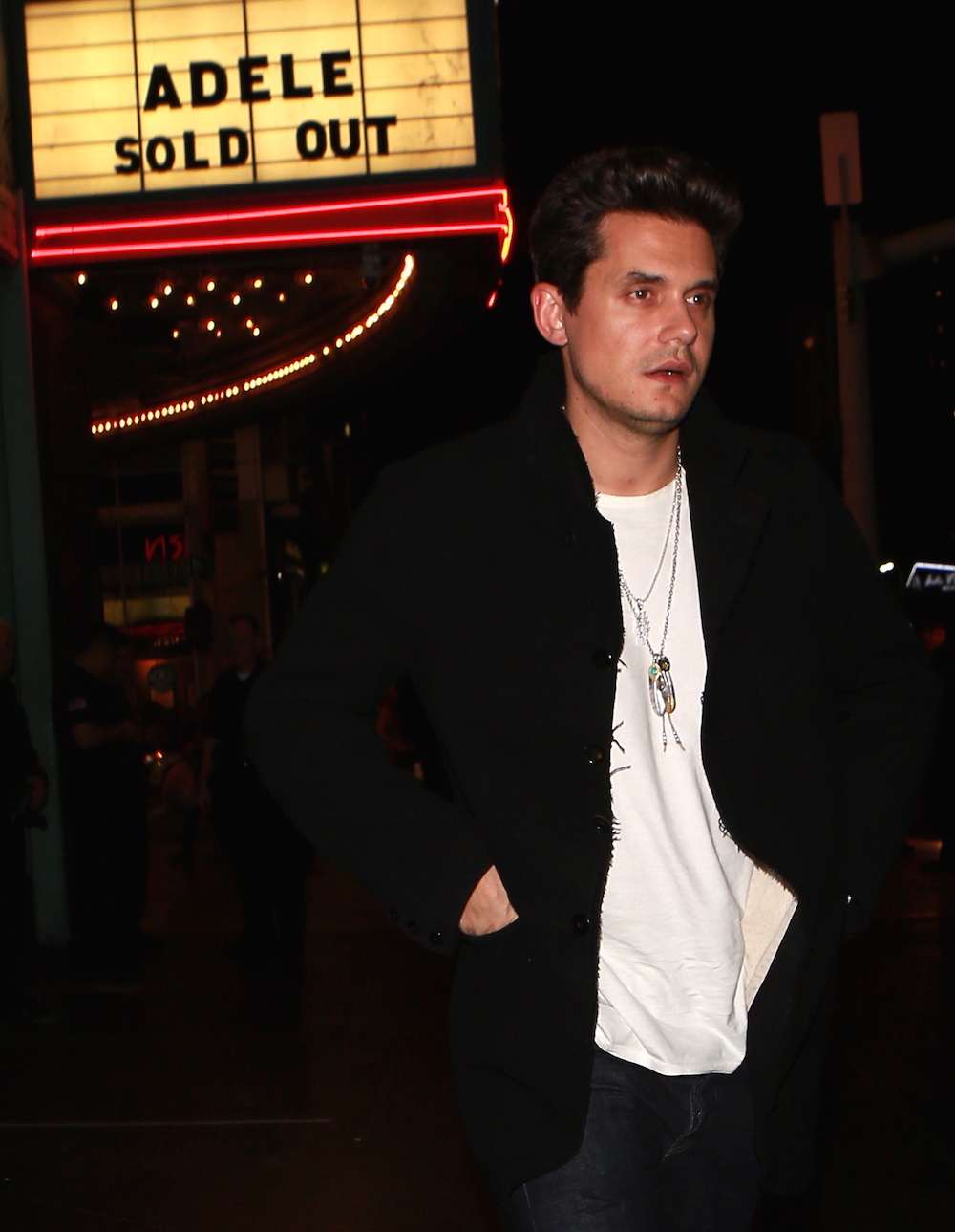 John Mayer arrives to Adele concert with new brunette female while Katy Perry and Orlando Bloom arrive and exit the back of the Wiltern Thearte Pictured: John Mayer Ref: SPL1226605 150216 Picture by: TwisT / Splash News Splash News and Pictures Los Angeles:310-821-2666 New York:212-619-2666 London:870-934-2666 photodesk@splashnews.com