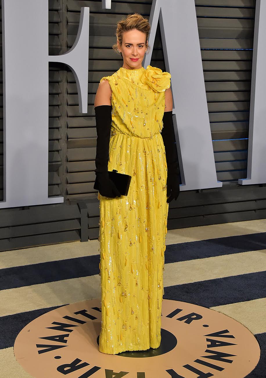 2018 Vanity Fair Oscar Party at the Wallis Annenberg Center for the Performing ArtsPictured: Sarah PaulsonRef: SPL1667463 040318 Picture by: PG / Splash NewsSplash News and PicturesLos Angeles:310-821-2666New York:212-619-2666London:870-934-2666photodesk@splashnews.com