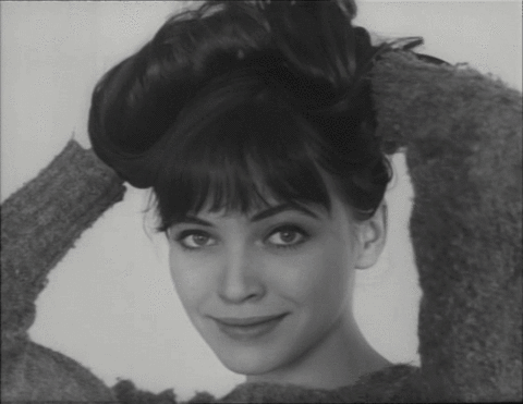 anna karina, gif, bangs, «γαλλικές» αφέλειες