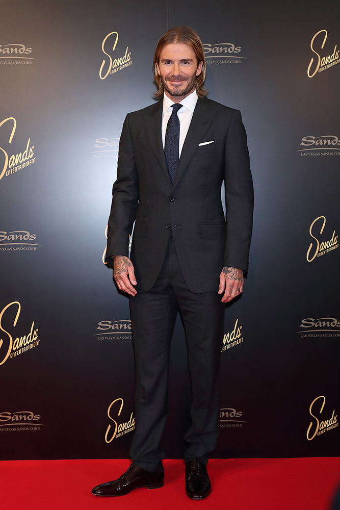 David Beckham attends a photocall for Las Vegas Sands in Tokyo. Pictured: David Beckham Ref: SPL1595201 041017 Picture by: Splash News Splash News and Pictures Los Angeles:310-821-2666 New York:212-619-2666 London:870-934-2666 photodesk@splashnews.com