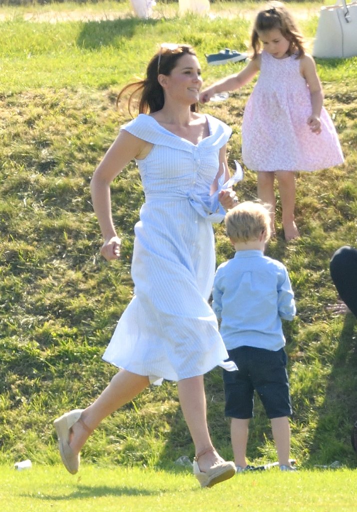 Kate-Middleton-Blue-Dress-Polo-Match-2018, καλοκαιρινό φόρεμα