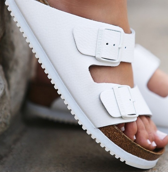 birkenstock white sandals