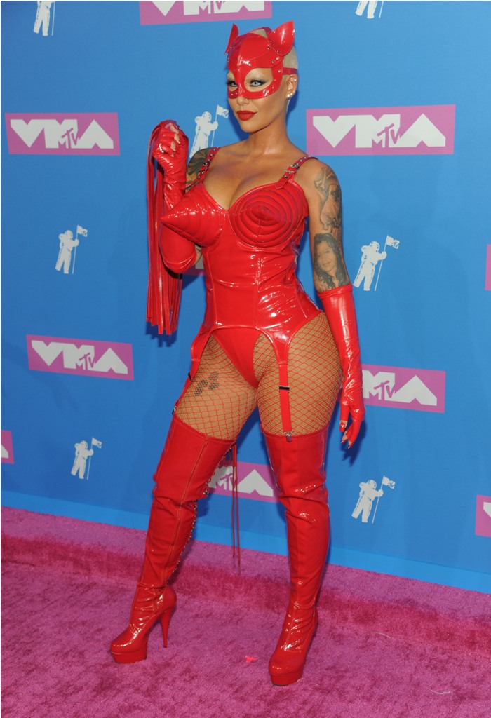 attends the MTV VMA awards show at Radio City Music Hall on August 20, 2018 in New York City. Pictured: Amber Rose Ref: SPL5017367 210818 NON-EXCLUSIVE Picture by: Jackie Brown / SplashNews.com Splash News and Pictures Los Angeles: 310-821-2666 New York: 212-619-2666 London: 0207 644 7656 Milan: +39 02 4399 8577 Sydney: +61 02 9240 7700 photodesk@splashnews.com World Rights