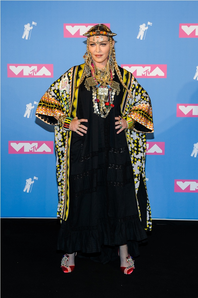 Songstress Madonna visited the press room at the 2018 MTV Video Music Awards at Radio City Music Hall in New York, NY. Pictured: Madonna Ref: SPL5017447 200818 NON-EXCLUSIVE Picture by: Thelonius / SplashNews.com Splash News and Pictures Los Angeles: 310-821-2666 New York: 212-619-2666 London: 0207 644 7656 Milan: +39 02 4399 8577 Sydney: +61 02 9240 7700 photodesk@splashnews.com World Rights