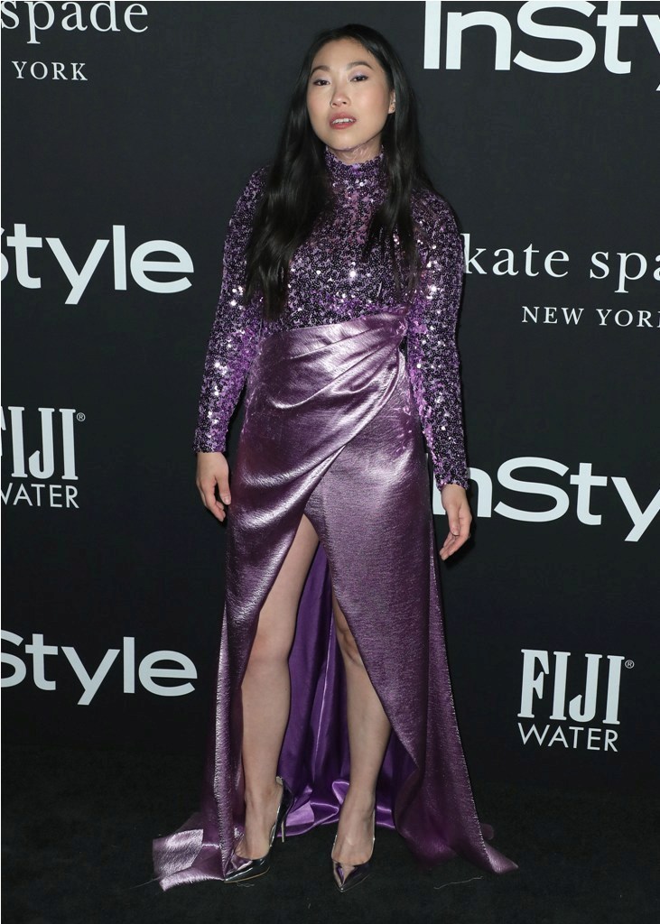 Celebrities at the 4th Annual InStyle Awards at The Getty Center in Los Angeles, CA.  Pictured: Awkwafina,Jennifer Aniston Ref: SPL5035653 221018 NON-EXCLUSIVE Picture by: SplashNews.com  Splash News and Pictures Los Angeles: 310-821-2666 New York: 212-619-2666 London: 0207 644 7656 Milan: +39 02 4399 8577 Sydney: +61 02 9240 7700 photodesk@splashnews.com  World Rights, No Austria Rights, No Germany Rights, No Switzerland Rights