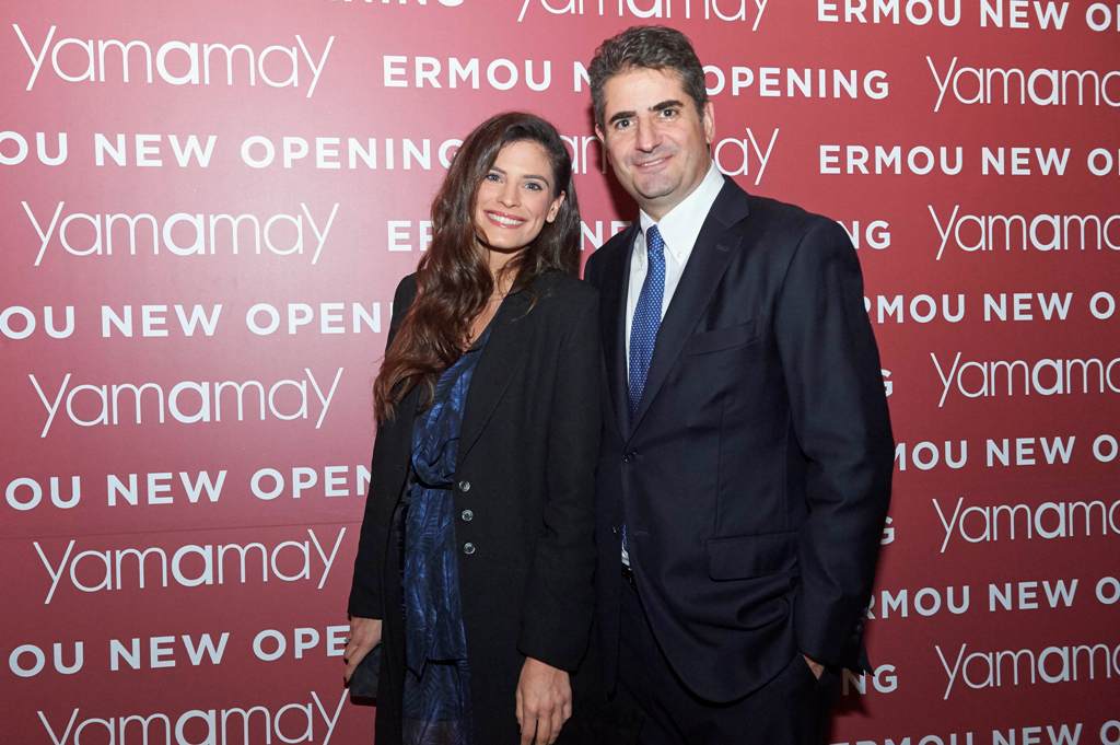 Ο πρόεδρος της Inticom Franchesco Pinto με τη Χριστινα Μπόμπα