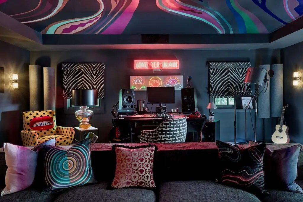 Miley Cyrus at her home in LA