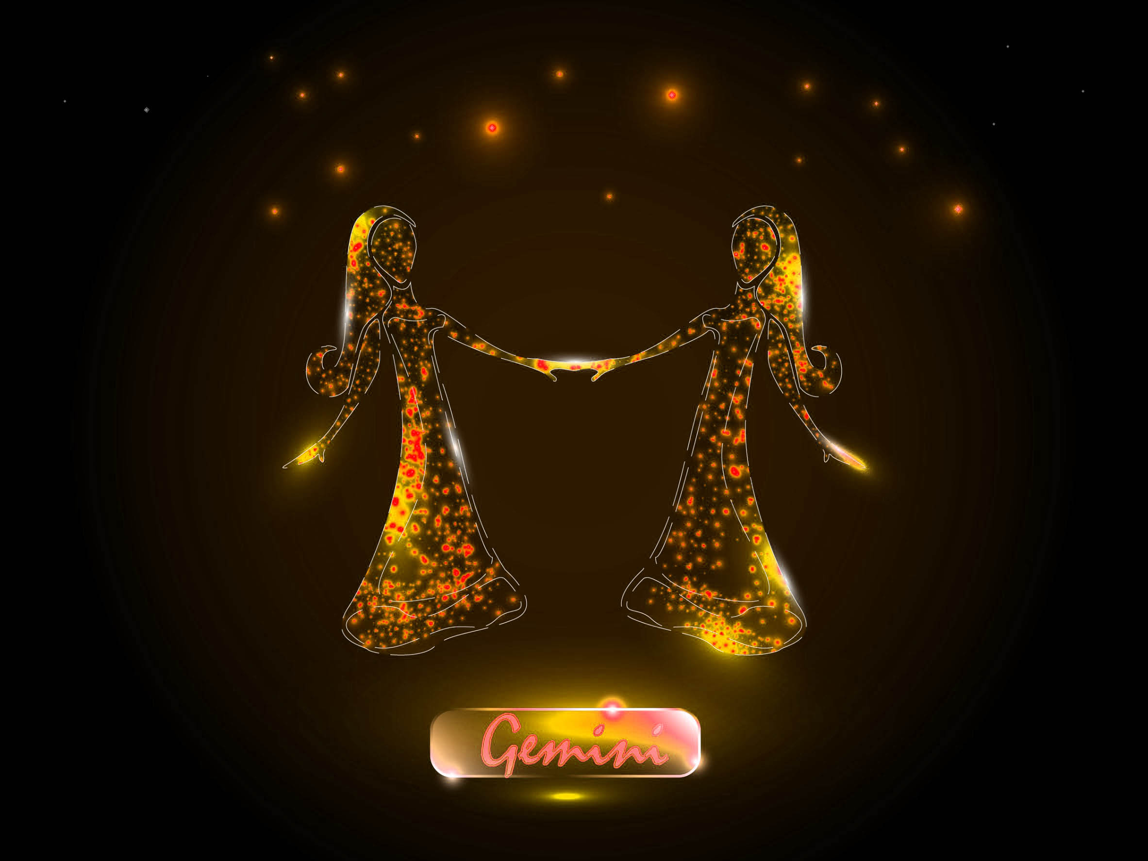 Ζώδιο Δίδυμοι - Σκίτσο που συμβολίζει το ζώδιο των Διδύμων