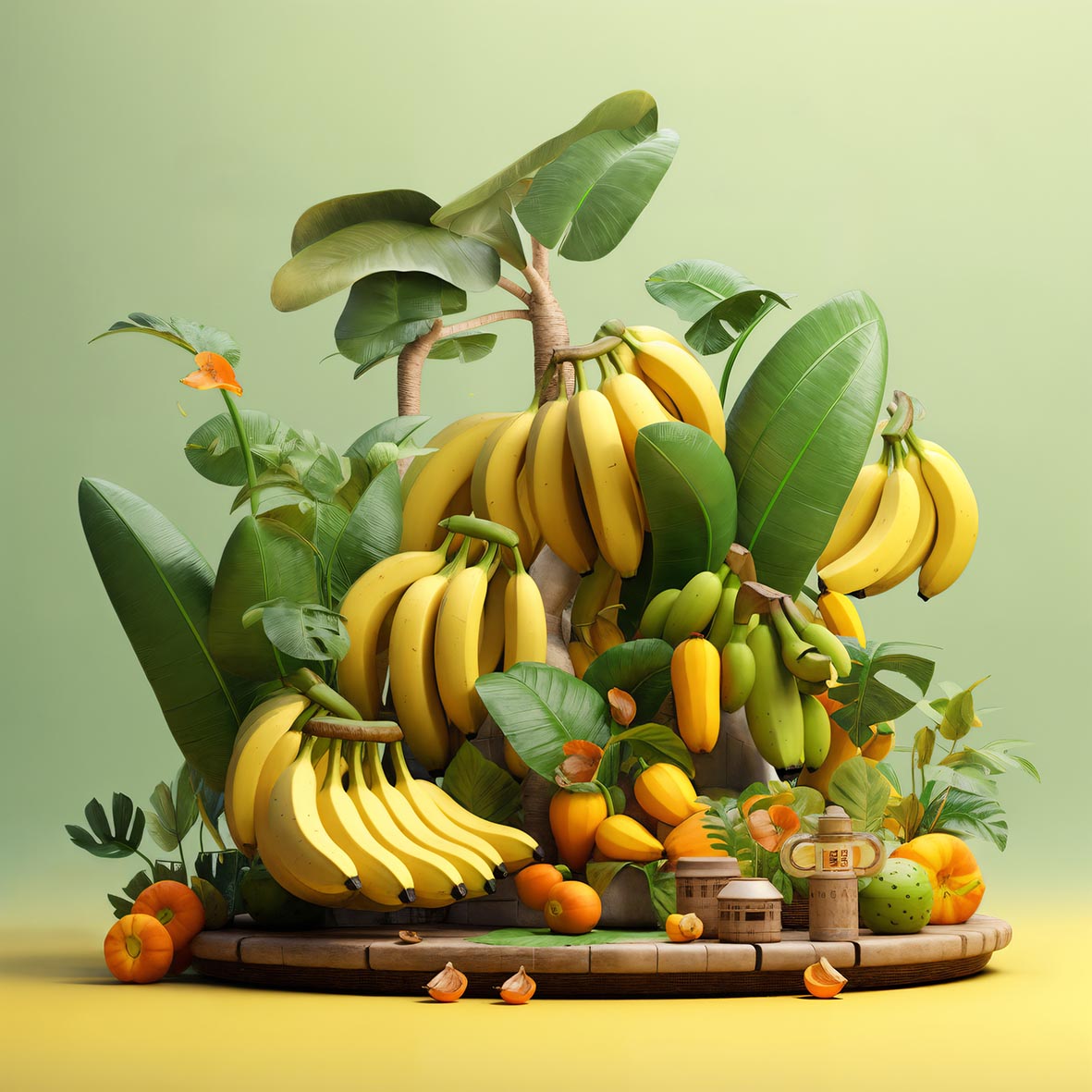 μπανάνες και άλλα φρούτα