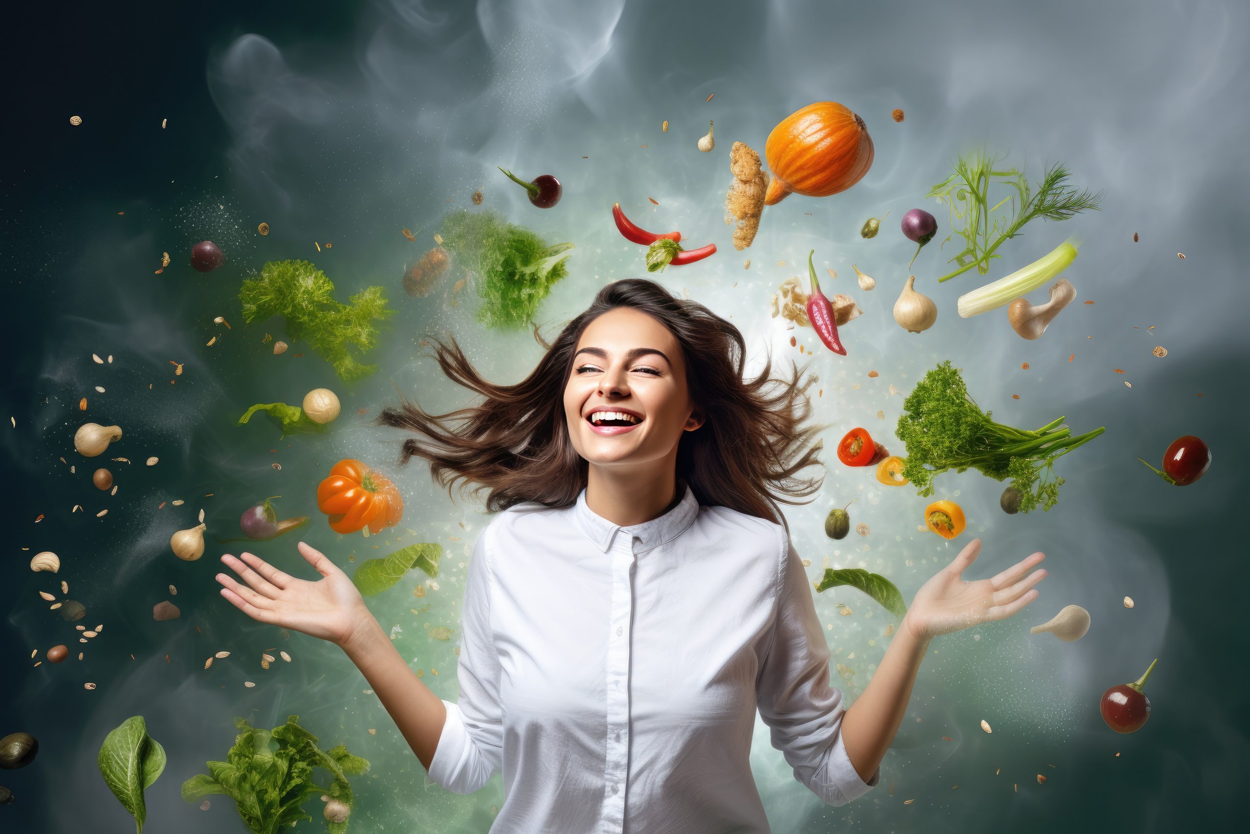 Κορίτσι χαρούμενο τρόφιμα