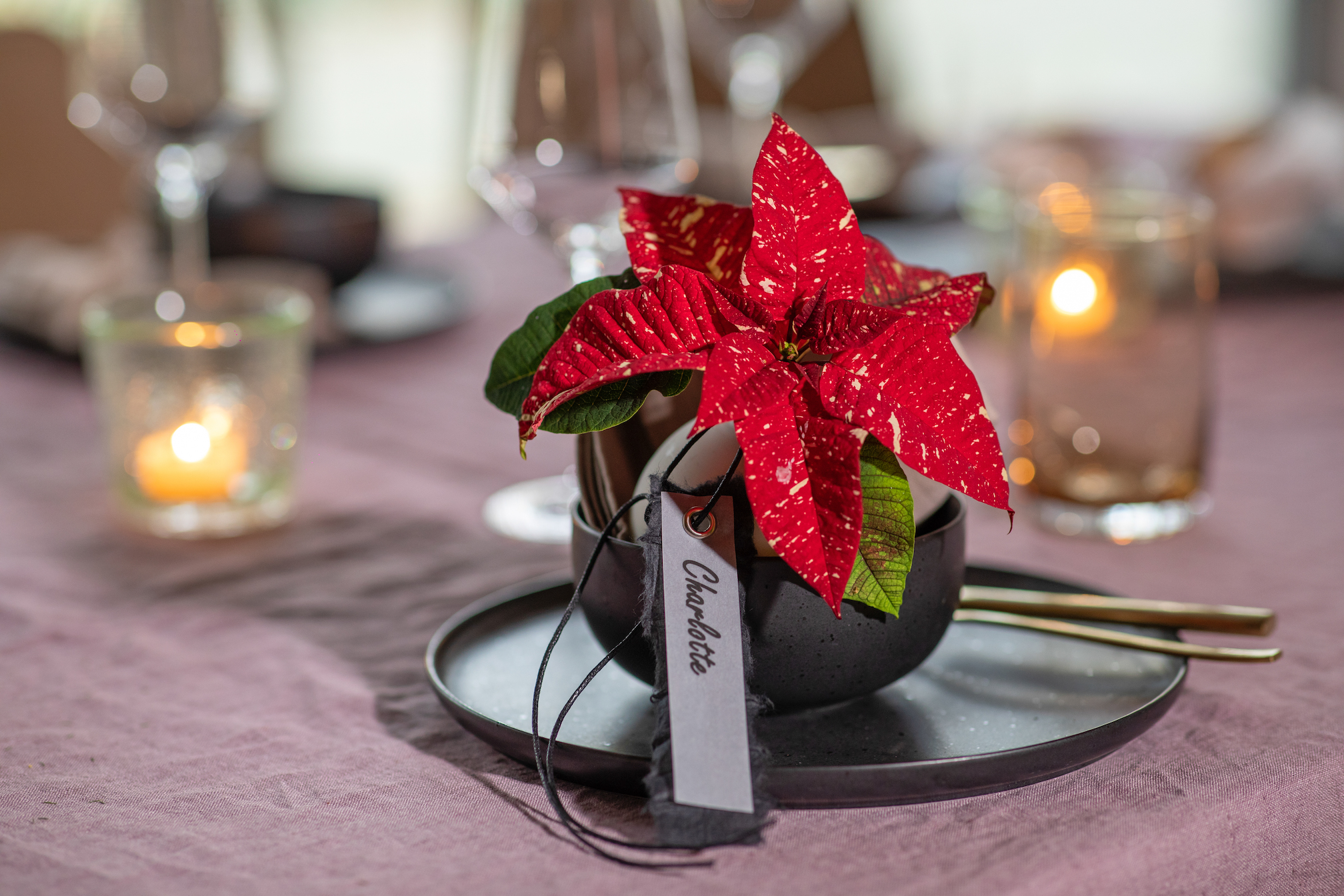 Διακόσμηση για χριστουγεννιάτικο τραπέζι