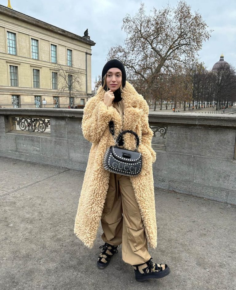 Teddy παλτό με balaclava