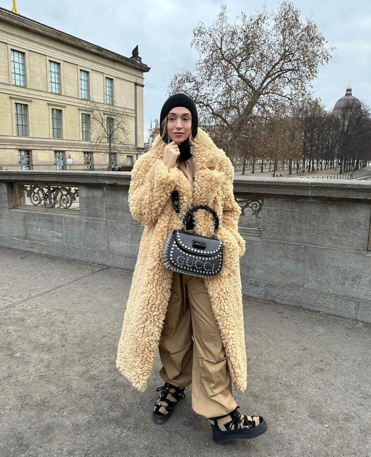 Teddy παλτό με balaclava