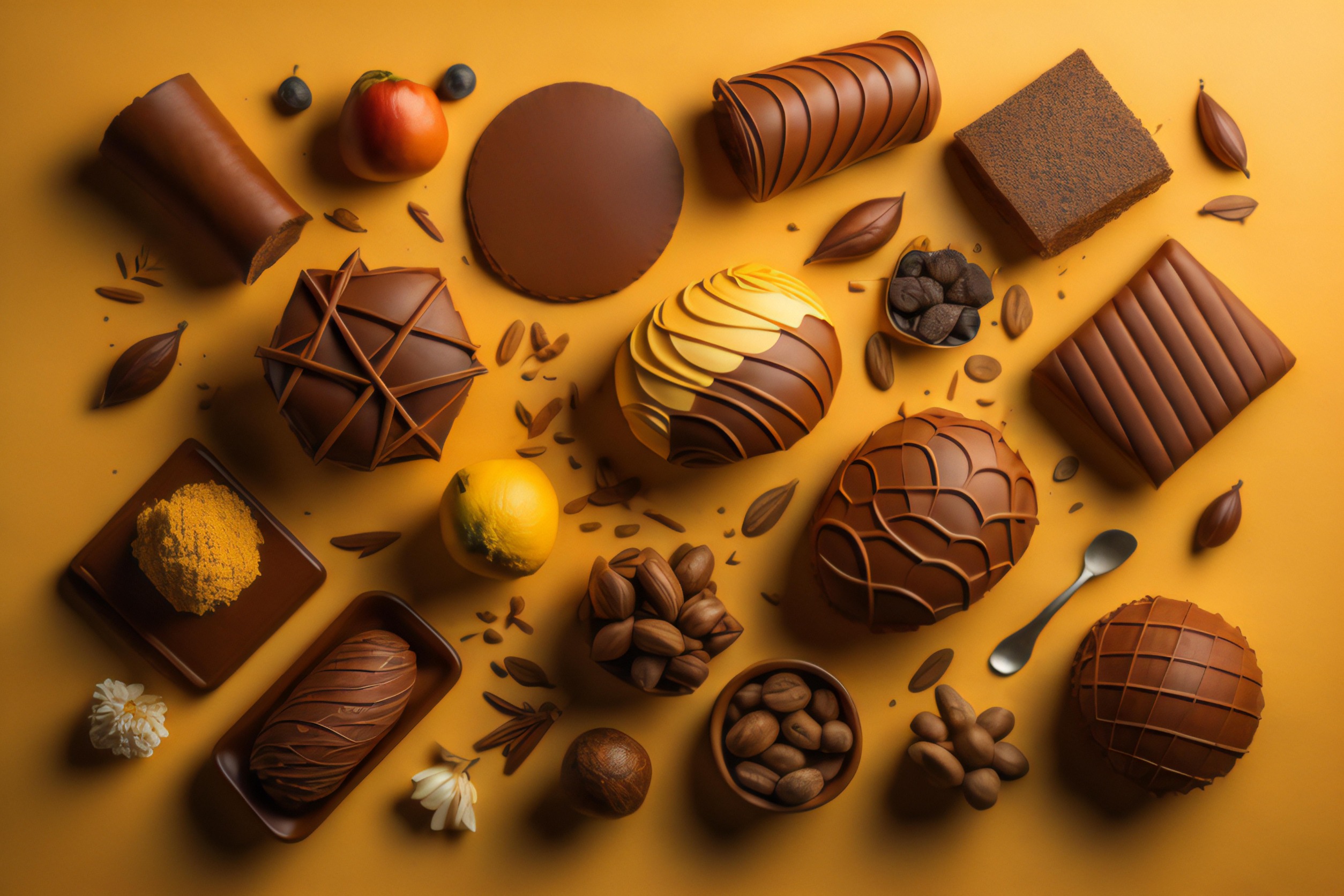 σοκολατάκια σε διάφορα σχέδια και μεγέθη