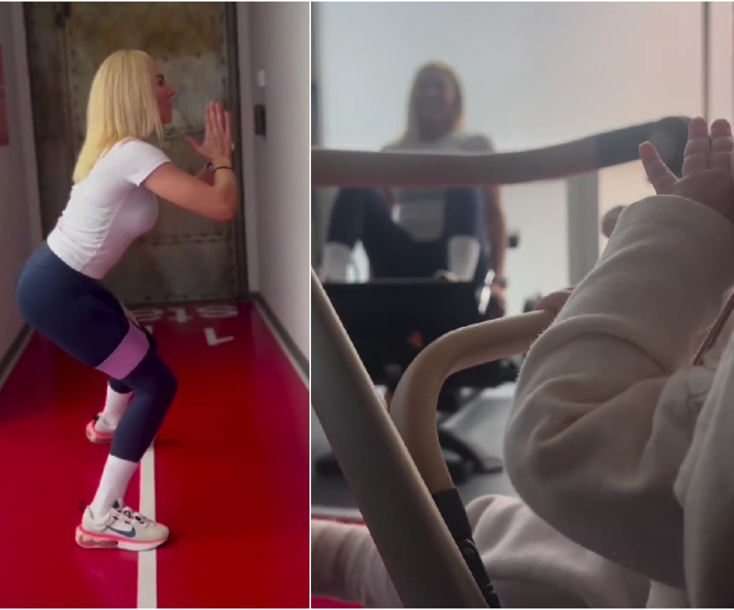 Η Ιωάννα Μαλέσκου στο γυμναστήριο με την κόρη της