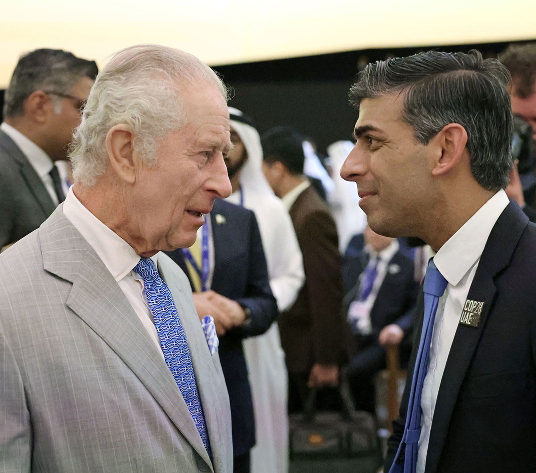 Ο βασιλιάς Κάρολος με τον Βρετανό πρωθυπουργό Ρίσι Σούνακ