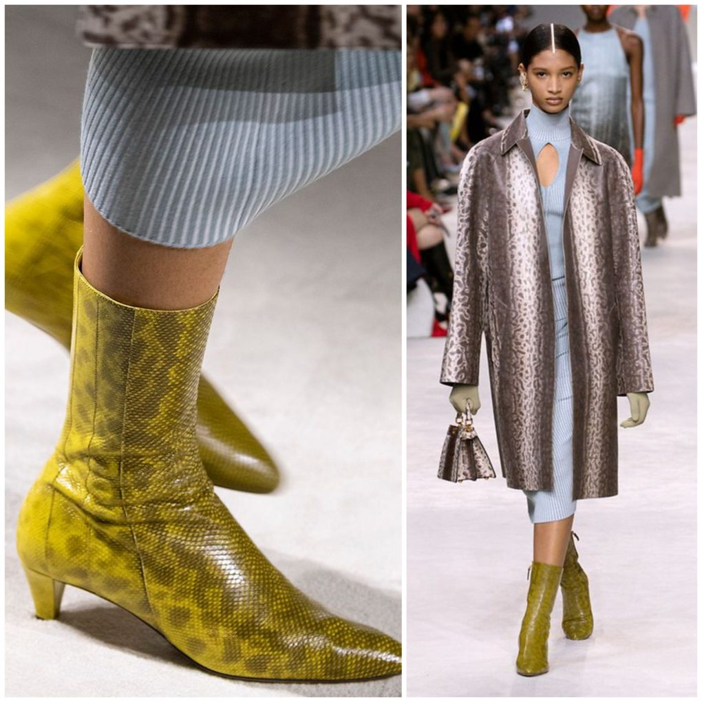 snake print boots fendi ss24