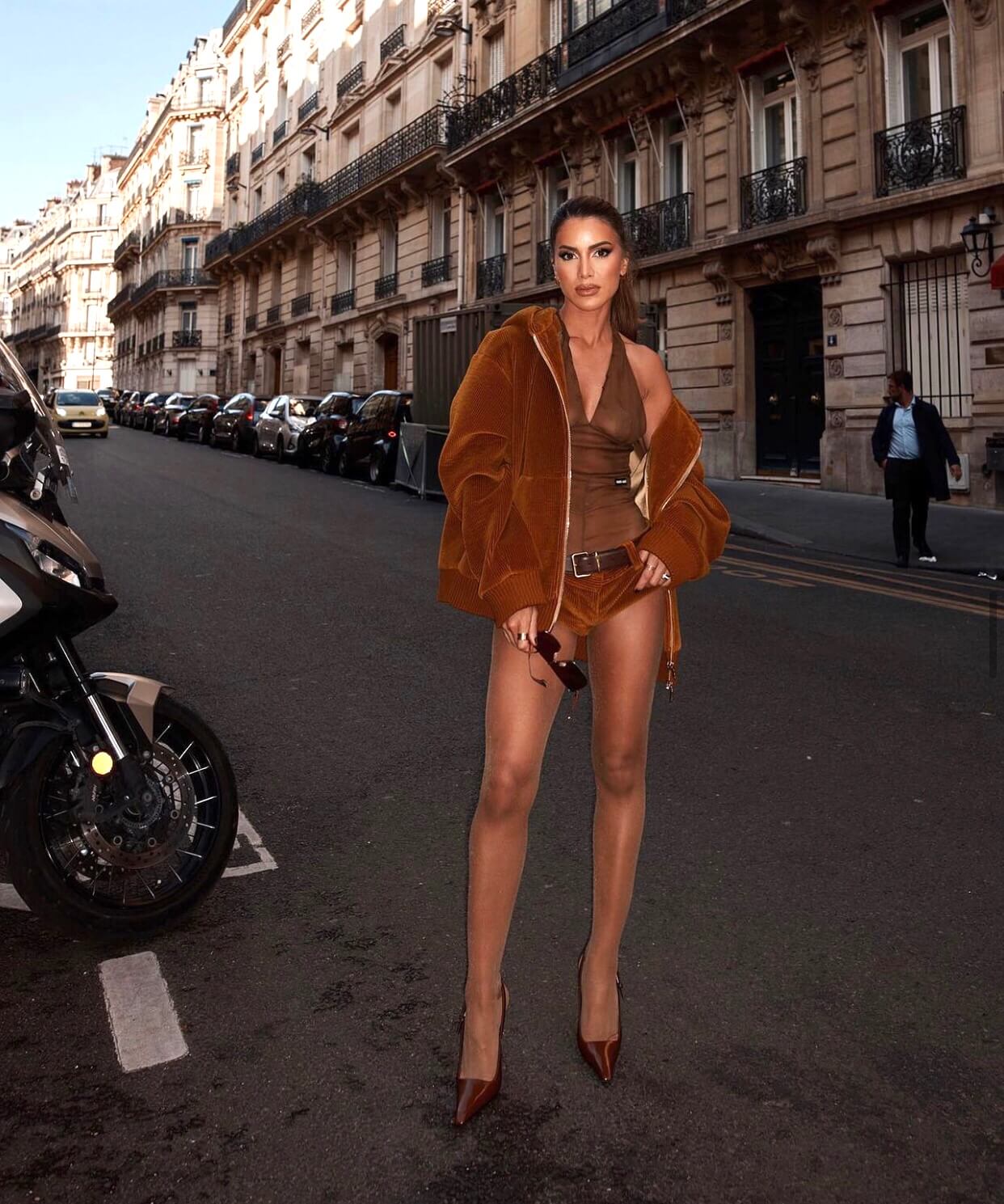 Σετ με κοτλέ σορτς και τζάκετ