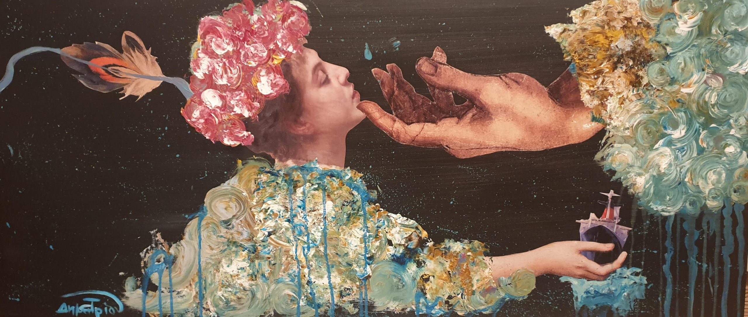 Άννα Δημητρίου, το έργο Το ναυάγιο 2023το-ναυάγιο-2023-1.18-m-x-51-cm-ακρυλικά-χαρτί-και-παστέλ-σε-καμβά