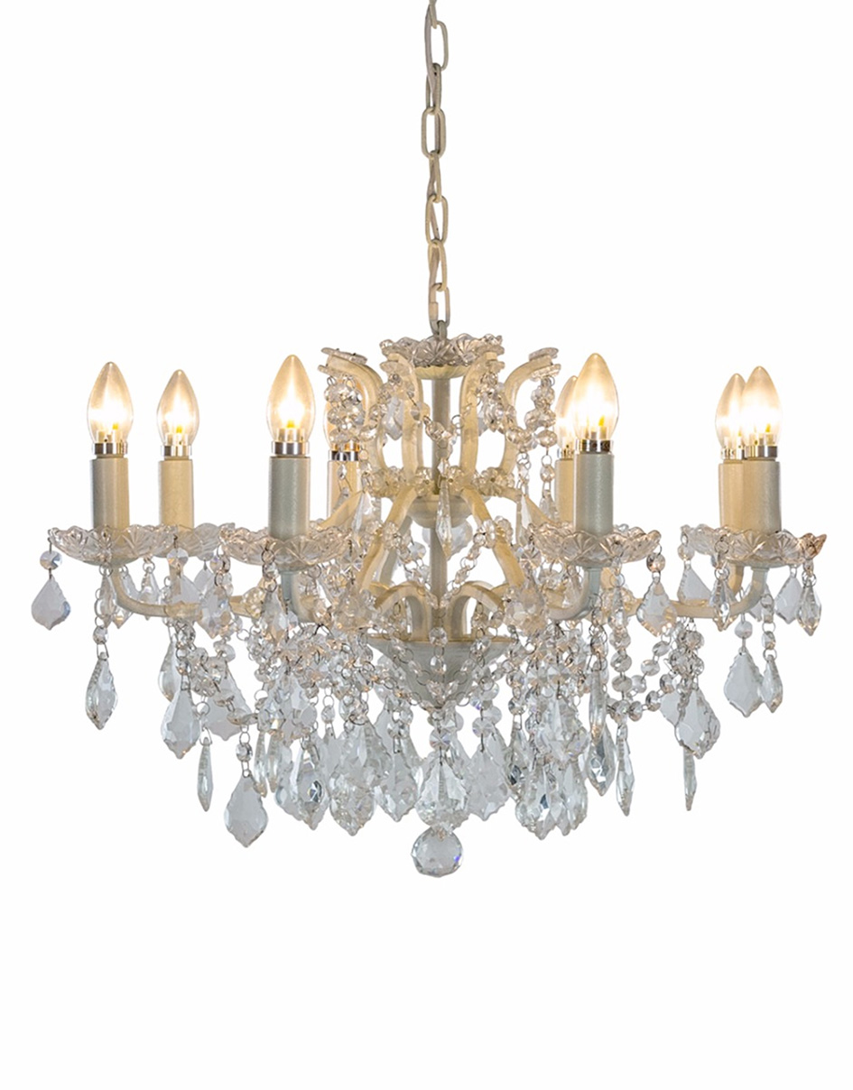 Απλά εντυπωσιακός από κάθε άποψη αυτός ο πολυέλαιος οκτώ βραχιόνων είναι η τελική πινελιά για το σαλόνι, πάνω από την τραπεζαρία σας