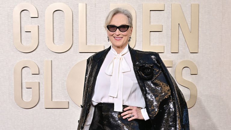 H Meryl Streep παρευρέθηκε στα 81α Ετήσια Βραβεία Golden Globe στο ξενοδοχείο Beverly Hilton στις 7 Ιανουαρίου 2024.