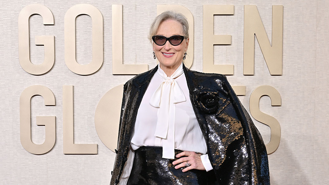 H Meryl Streep παρευρέθηκε στα 81α Ετήσια Βραβεία Golden Globe στο ξενοδοχείο Beverly Hilton στις 7 Ιανουαρίου 2024.
