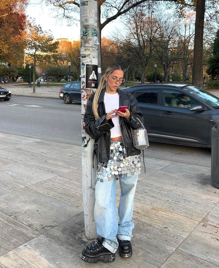 Layering με baggy τζιν