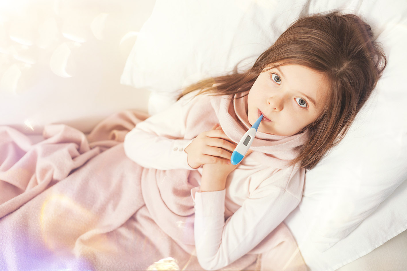 Παιδί άρρωστο στο κρεβάτι