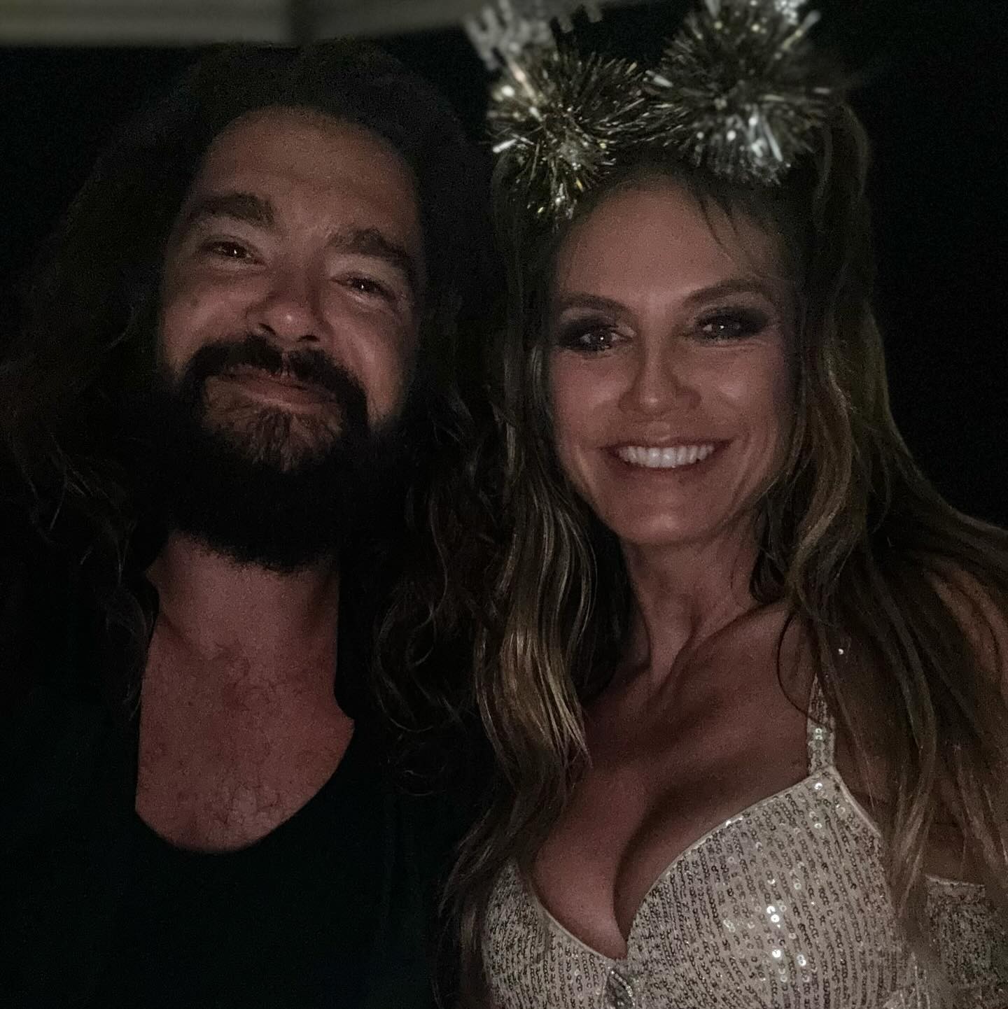 H Heidi Klum με τον σύζυγό της την Πρωτοχρονιά