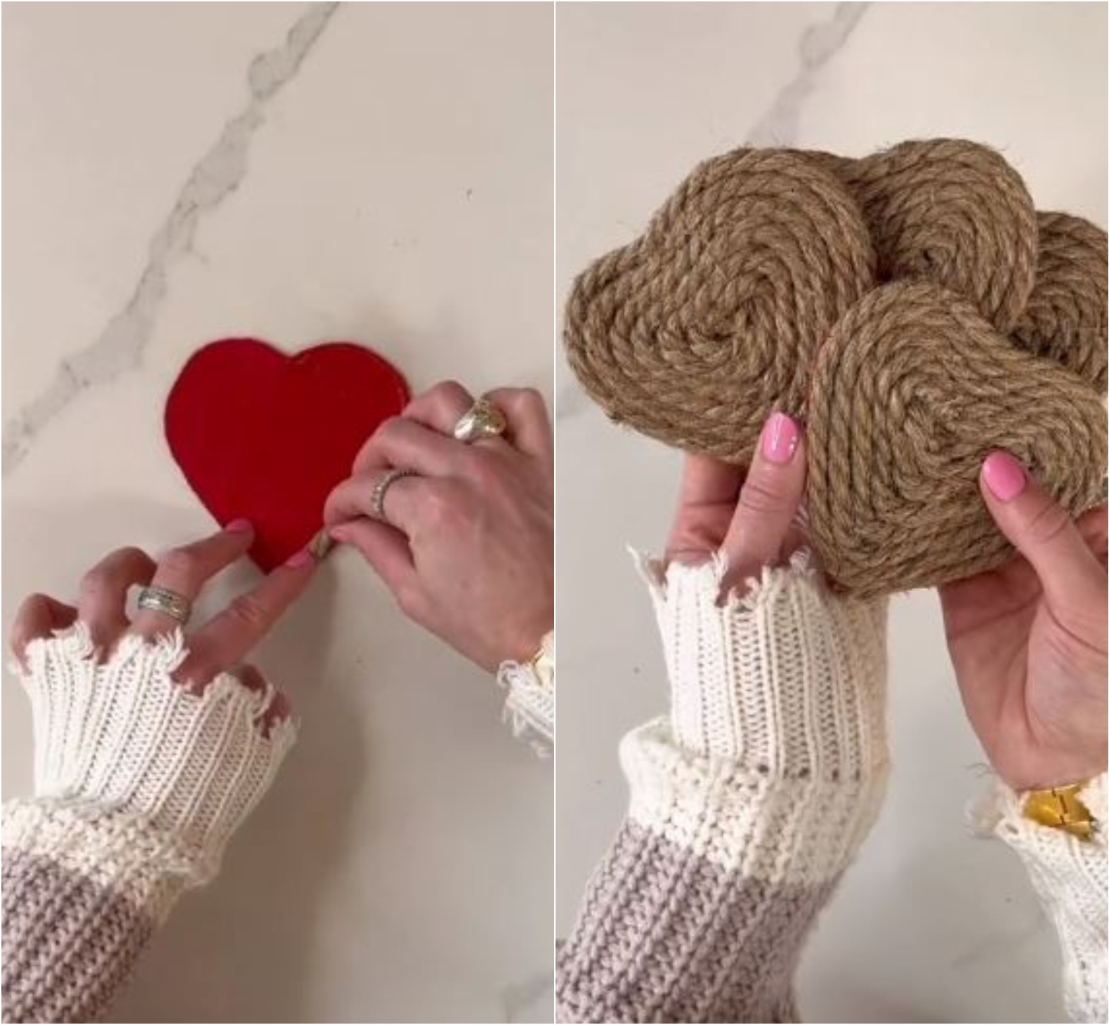 DIY σουβέρ από σχοινί