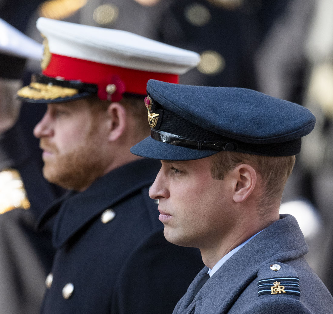 O πρίγκιπας William, Δούκας του Κέιμπριτζ και ο πρίγκιπας Harry, Δούκας του Σάσεξ το 2019 στο Λονδίνο.