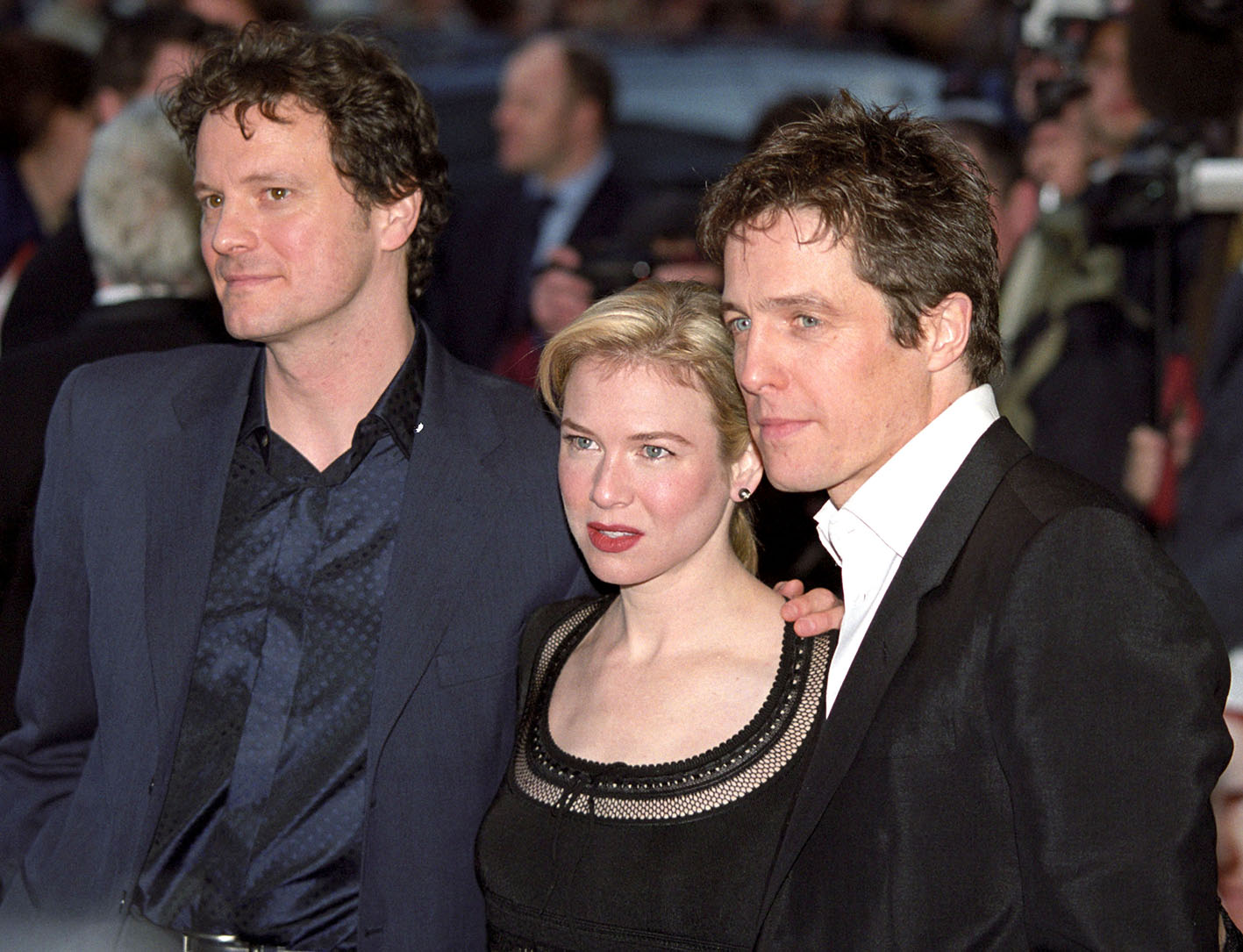 O Colin Firth, η Rene Zellweger και ο Hugh Grant στην πρεμιέρα της ταινίας "Bridget Jones's Diary" στο Λονδίνο.