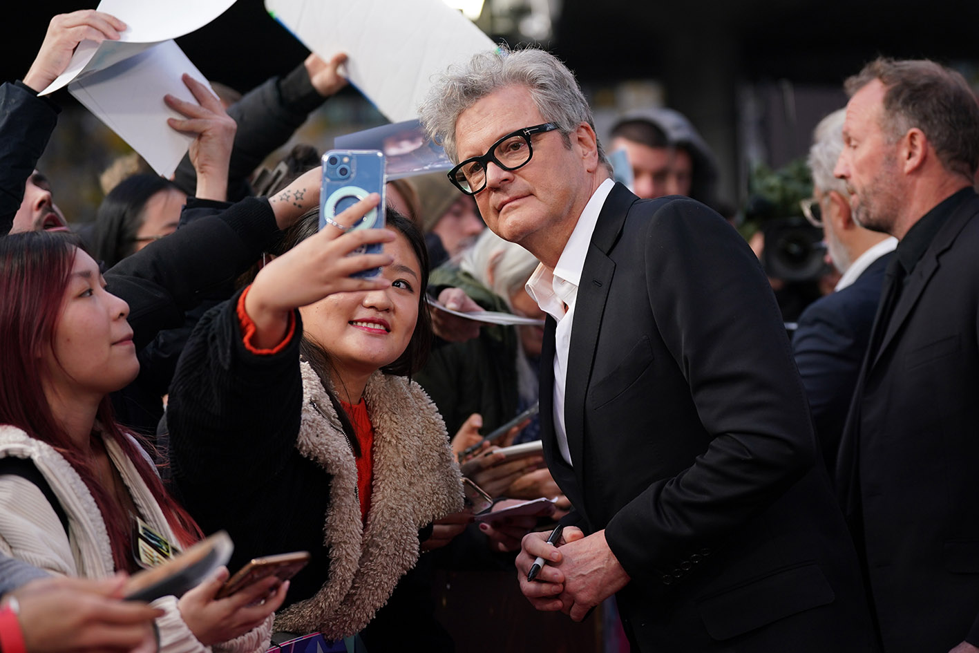 Ο Colin Firth παρευρέθηκε στην ευρωπαϊκή πρεμιέρα της ταινίας "Empire of Light" κατά τη διάρκεια του Φεστιβάλ Κινηματογράφου του Λονδίνου στις 21 Οκτωβρίου 2022.