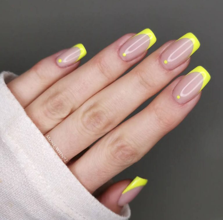 Νέον κίτρινα νύχια