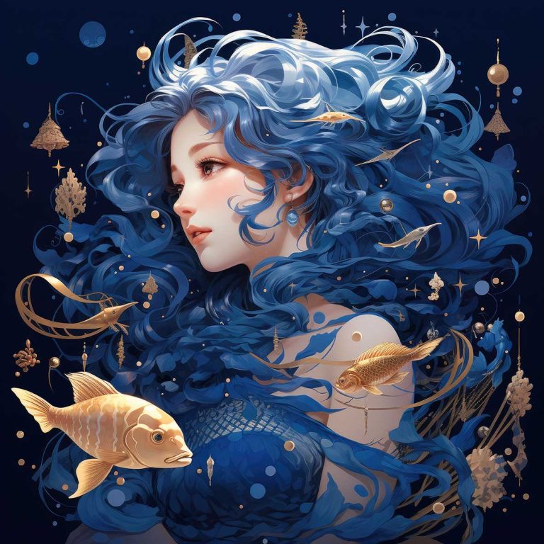 Γυναίκα art με ψάρια