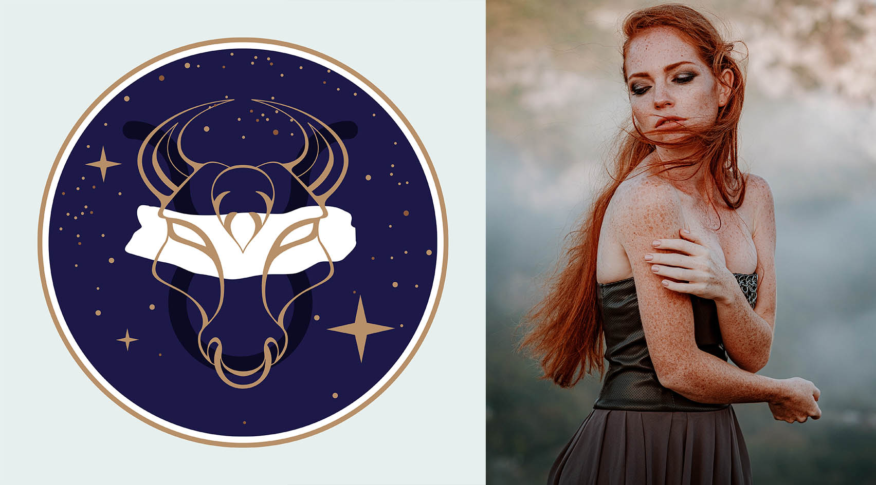 Γυναίκα με το σήμα του ζωδίου του Ταύρου