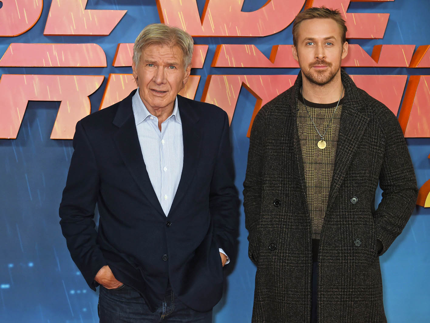 Ο Harrison Ford και ο Ryan Gosling στην εκδήλωση για την ταινία "Blade Runner 2049" στις 21 Σεπτεμβρίου 2017 στο Λονδίνο.