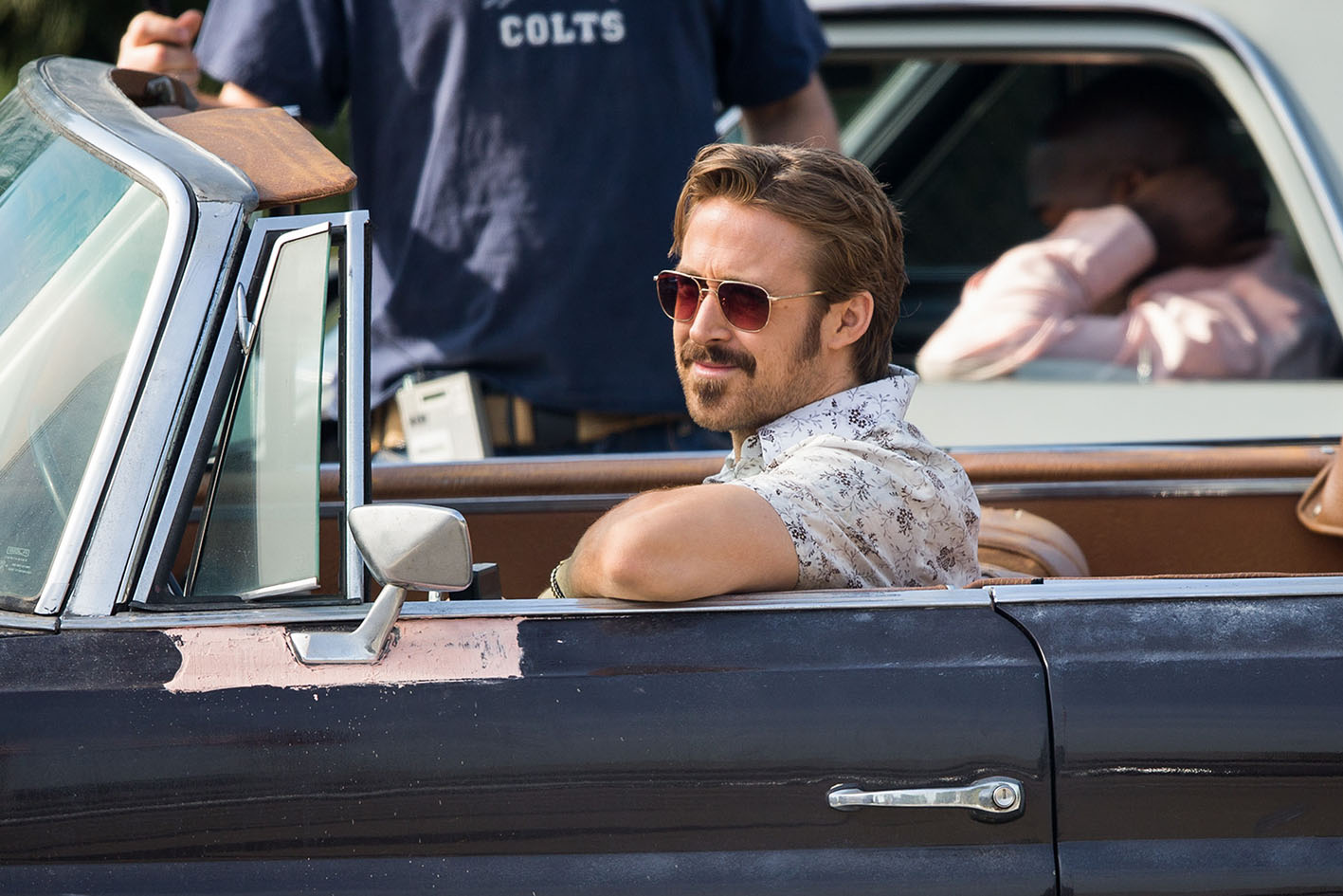 O Ryan Gosling την ώρα που γυρνούν μία σκηνή της ταινίας 'The Nice Guys' στις 3 Φεβρουαρίου 2015 στο Los Angeles.