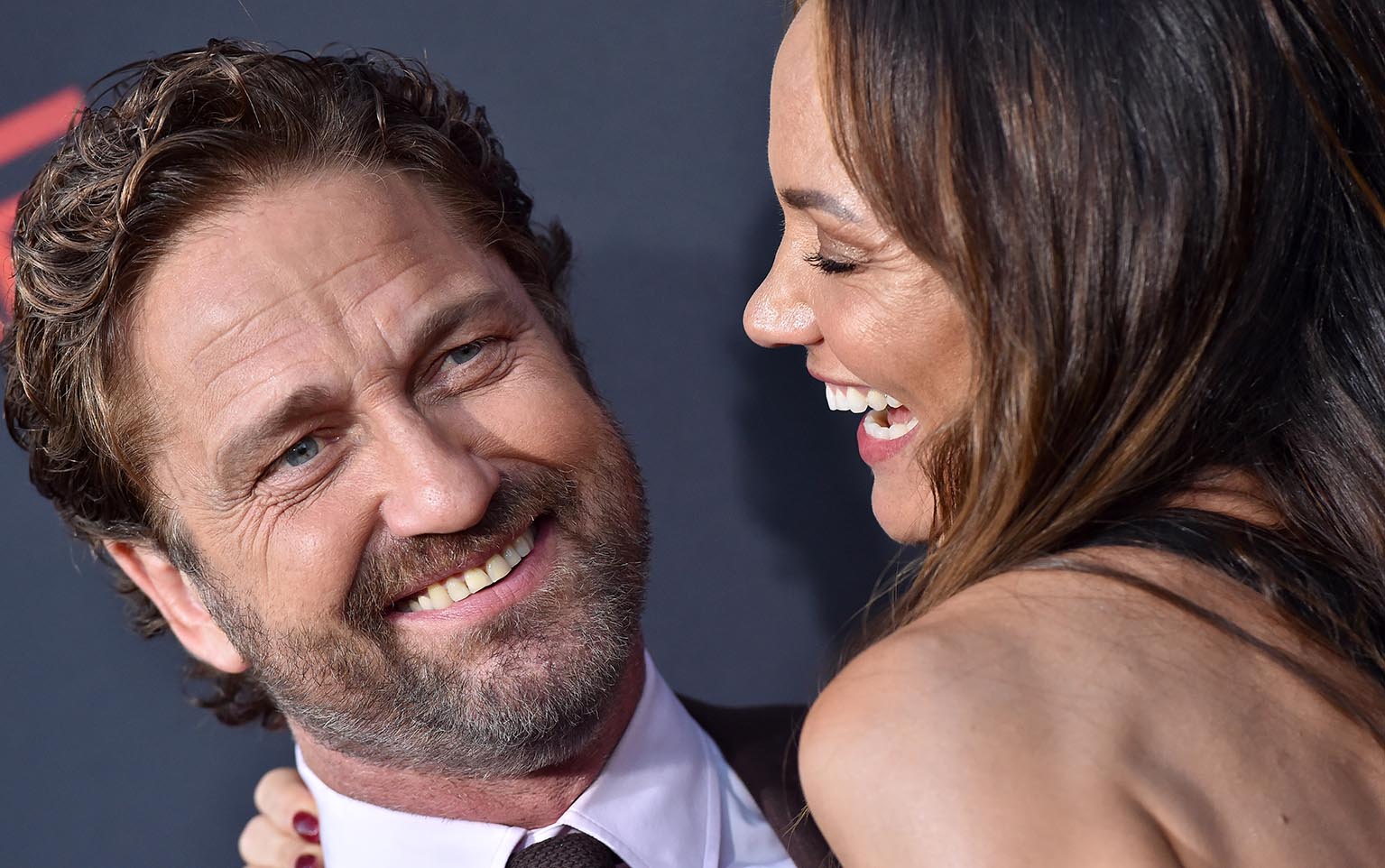 Ο Gerard Butler και η Morgan Brown στην πρεμιέρα της ταινίας "Angel Has Fallen" στο Los Angeles, τον Αύγουστο 2019.