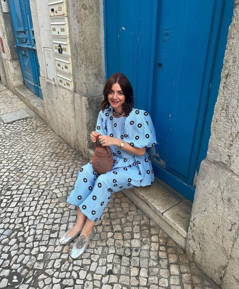 Total set με peplum top σε φλοράλ