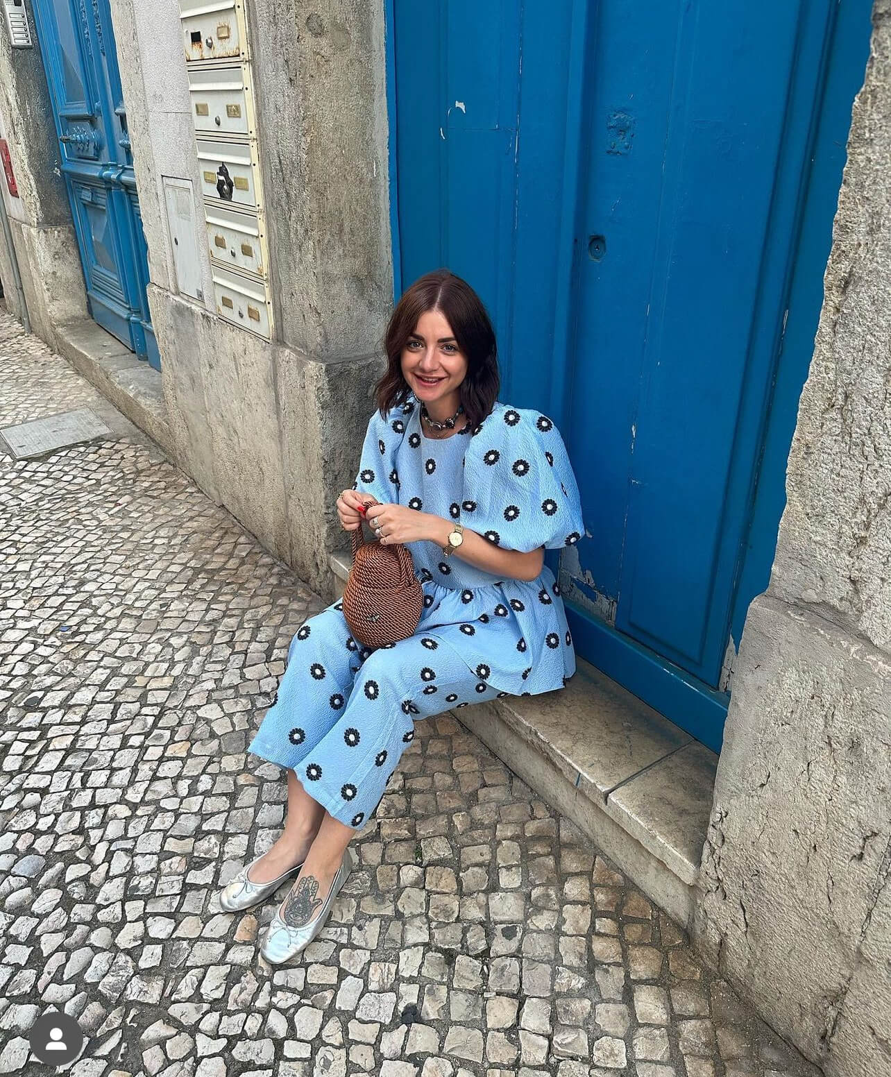 Total set με peplum top σε φλοράλ