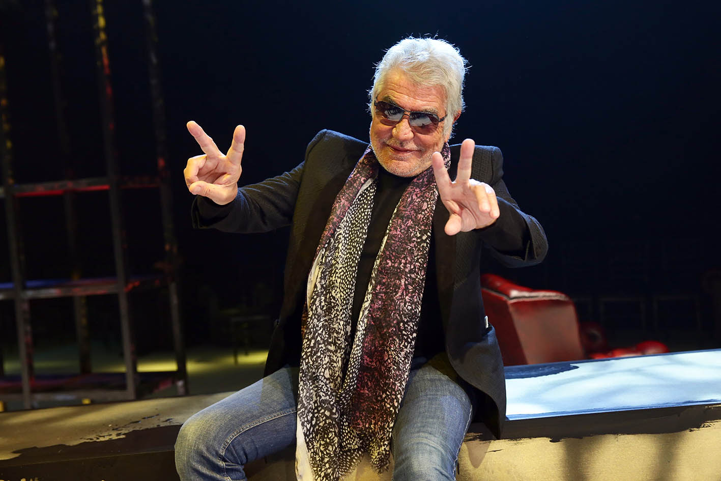 O Roberto Cavalli στο show του κατά τη διάρκεια του Milan Fashion Week Ανδρική Μόδα για Φθινόπωρο/Χειμώνα 2014.