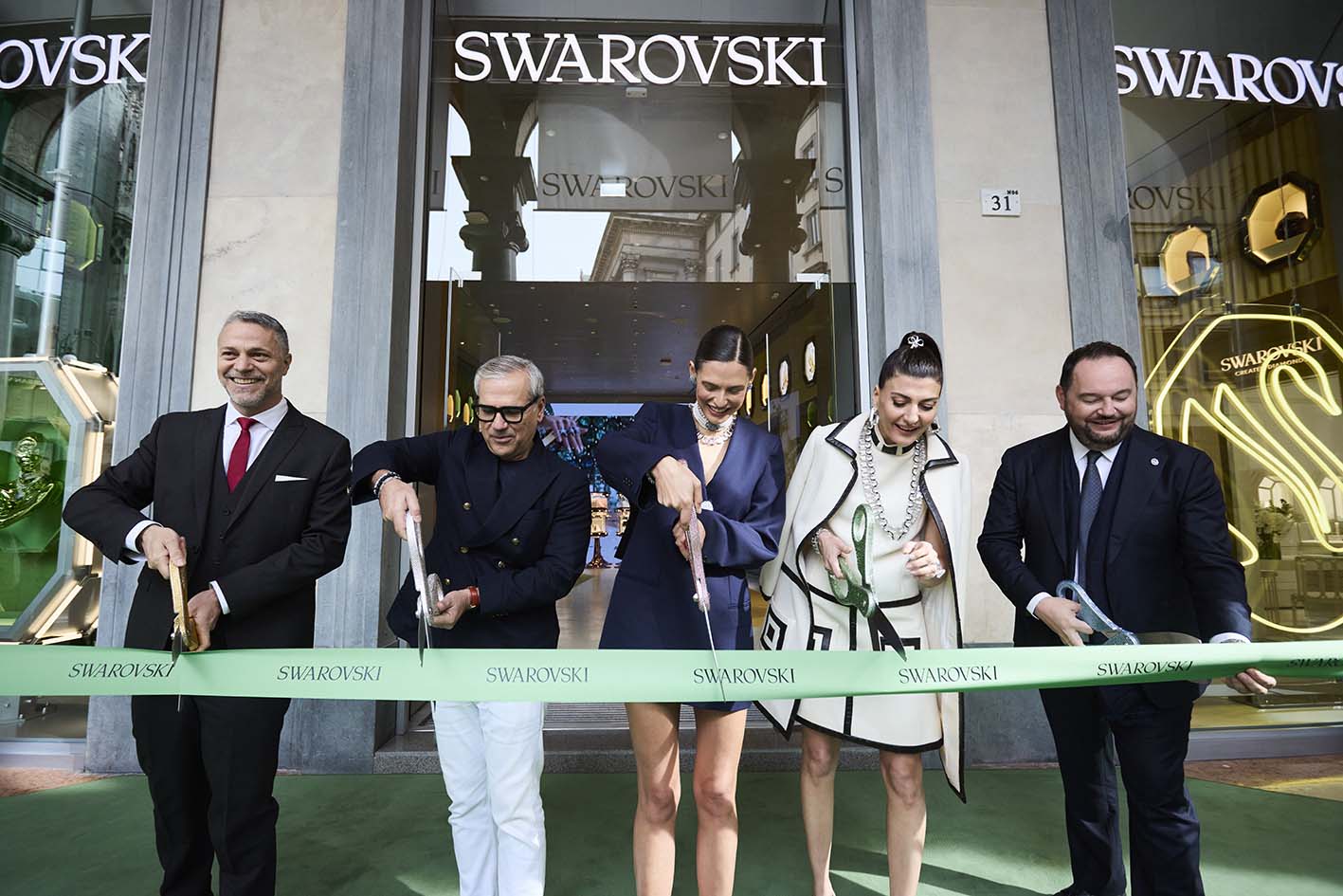 Aπό τα εγκαίνια του νέου καταστήματος Swarovski στο κέντρο του Μιλάνου