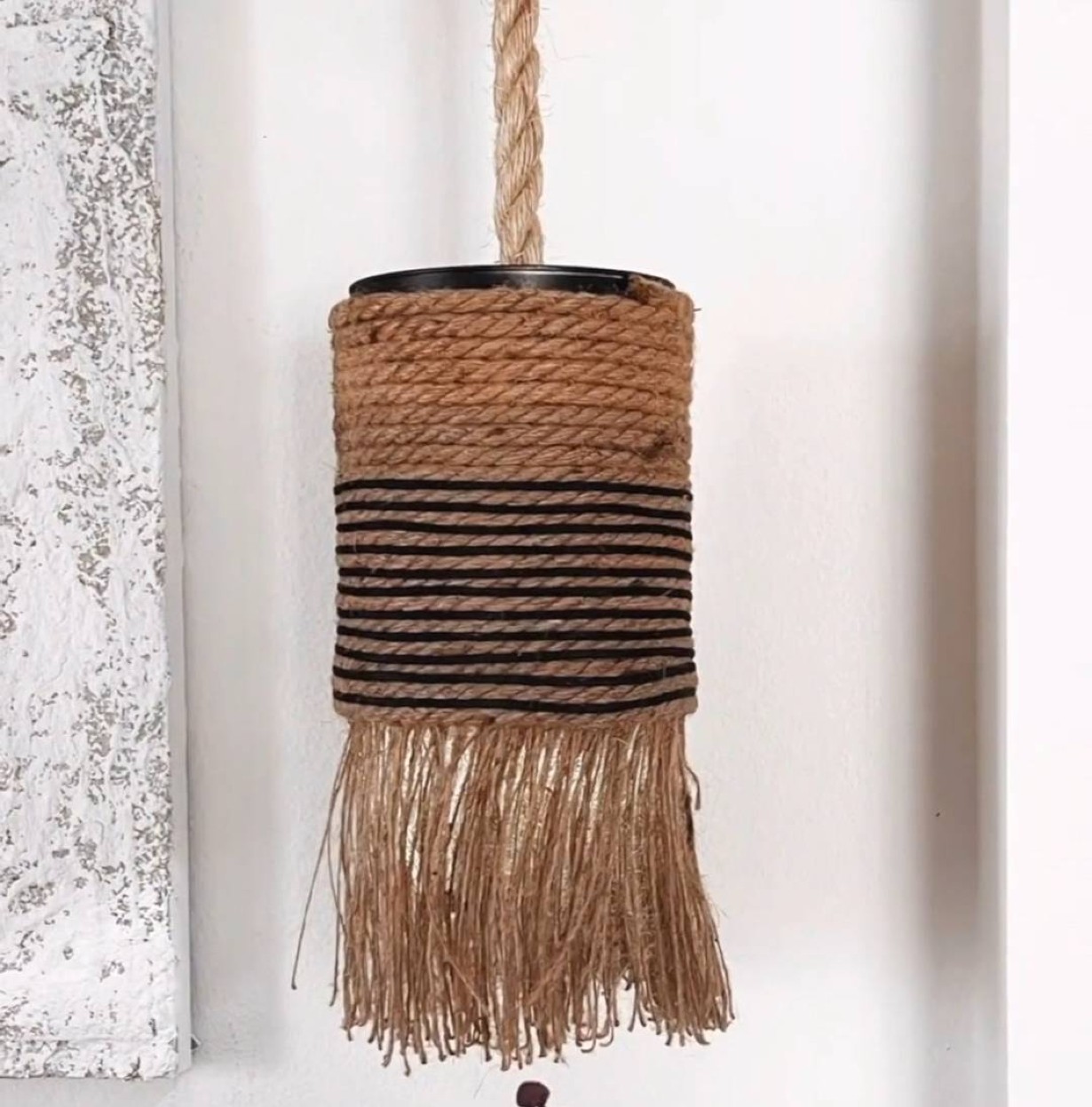 DIY φωτιστικό με σχοινί