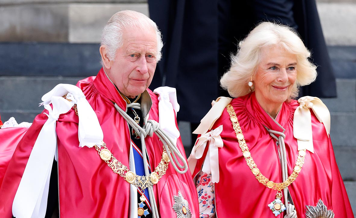 O Βασιλιάς Κάρολος και η Βασίλισσα Camilla στις 15 Μαΐου 2024 στο Λονδίνο σε εθιμοτυπική εκδήλωση.